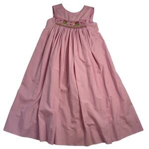 Amanda Remembered Smocked Ladybug Dress Pink - Size Girl's 6